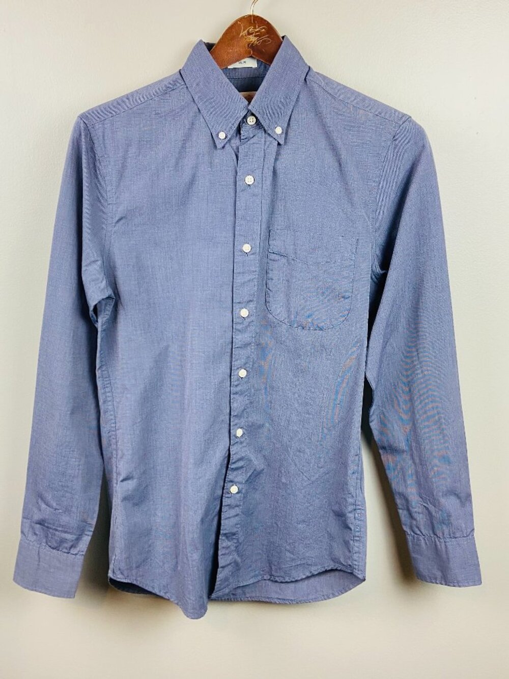 J Crew Secret Wash Mens Button Down Slim Fit Size XS 100's 2-Ply Yarn Classic
